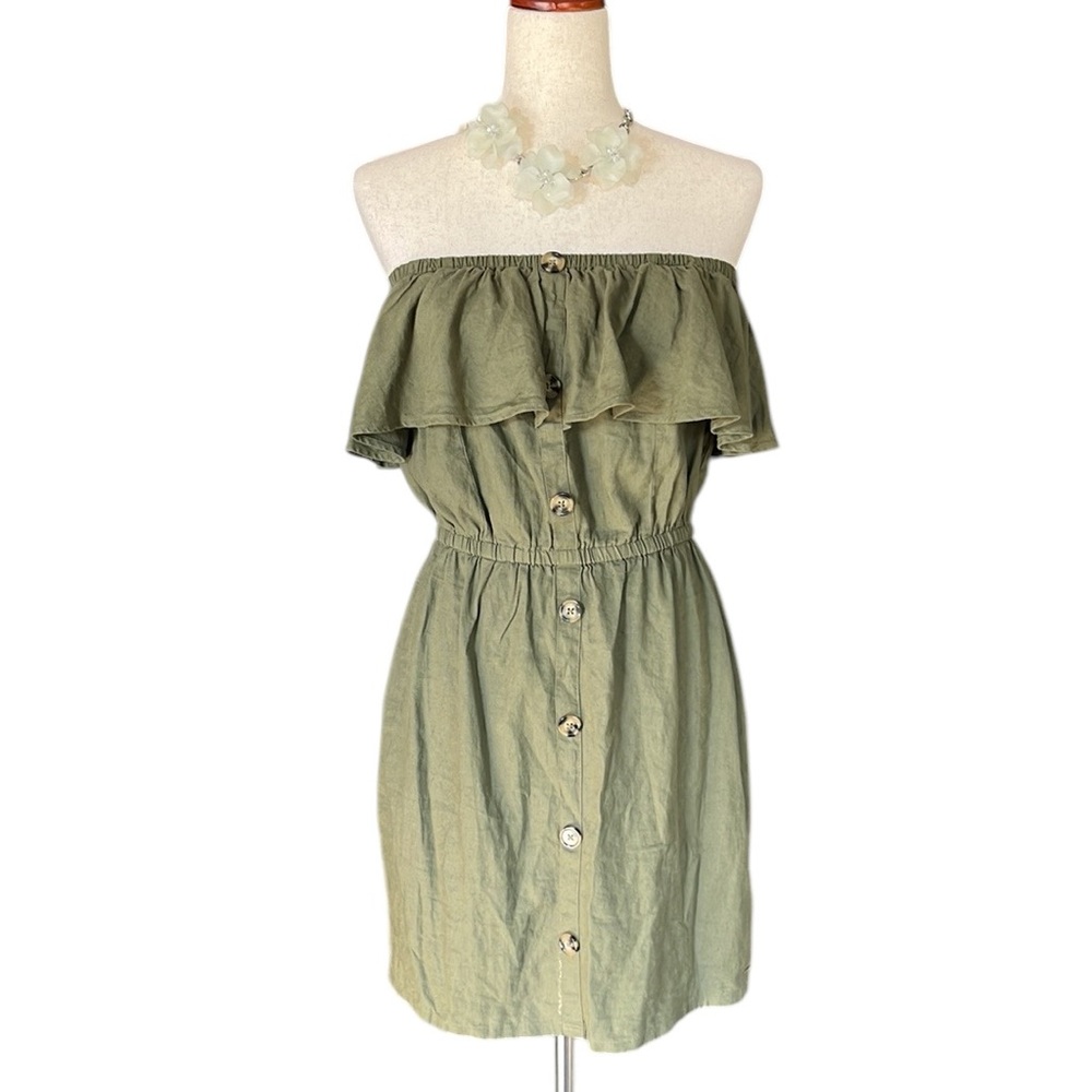 Guess Chic Olive Off-Shoulder Dress